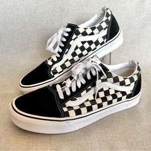 Vans Unisex Adults' Old Skool 'Black Checkerboard' Black/White Size M8/W9.5